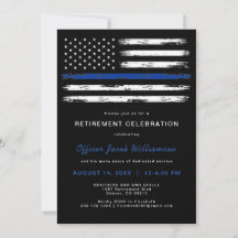 Brushed Thin Blue Line Polisen Pension