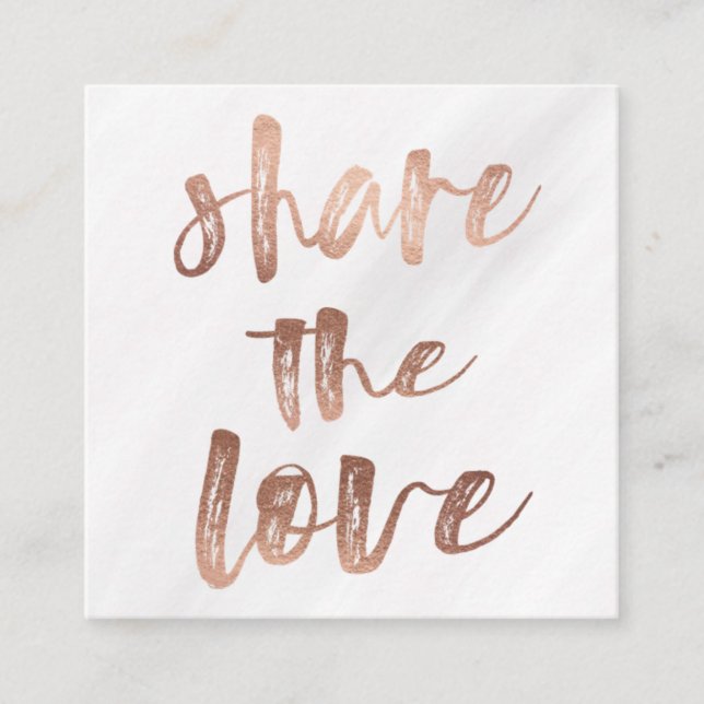 Brushed Typography | Förmånskort Fyrkantigt Visitkort (Framsida)