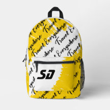 Brushed White Gult Black med Initialer