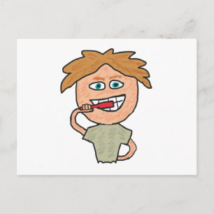 Brushing Teeth Vykort