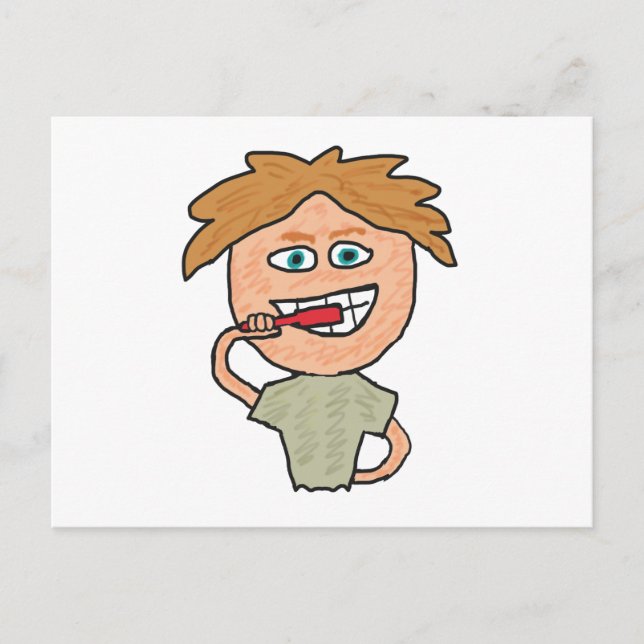 Brushing Teeth Vykort (Framsida)