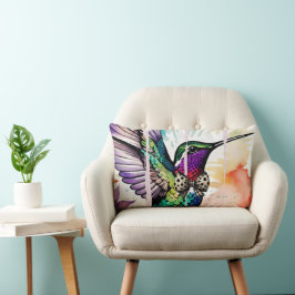 Brushstroke Bird Art Lumbarkudde