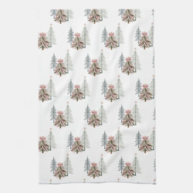 Brushstroke Christmas Tree Kitchen Towels Kökshandduk (Vertikal)