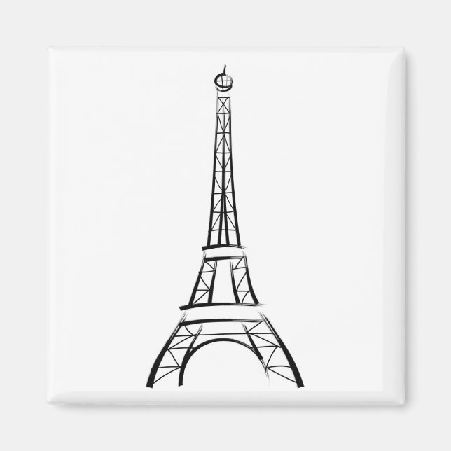 Brushstroke Eiffel Torn Magnet (Framsidan)