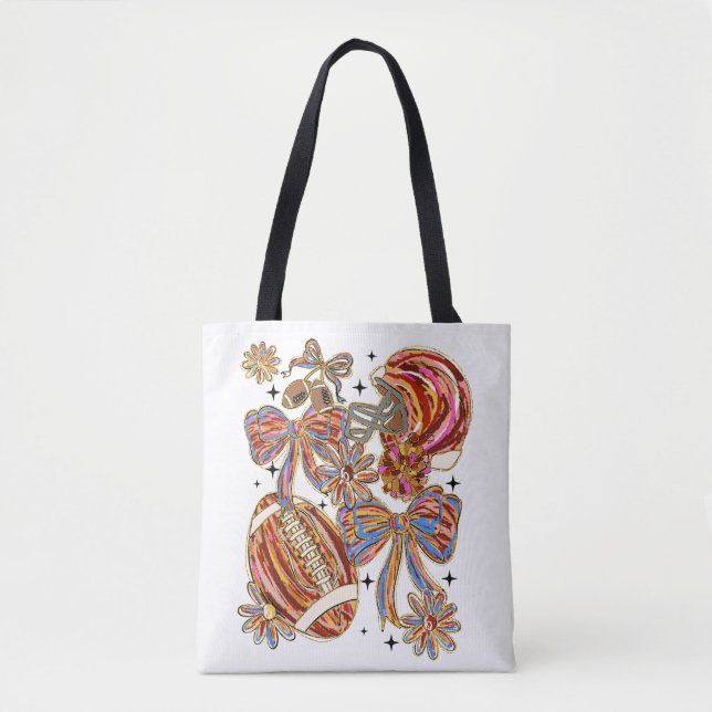 Brushstroke Football Coquette Tygkasse (Framsida)