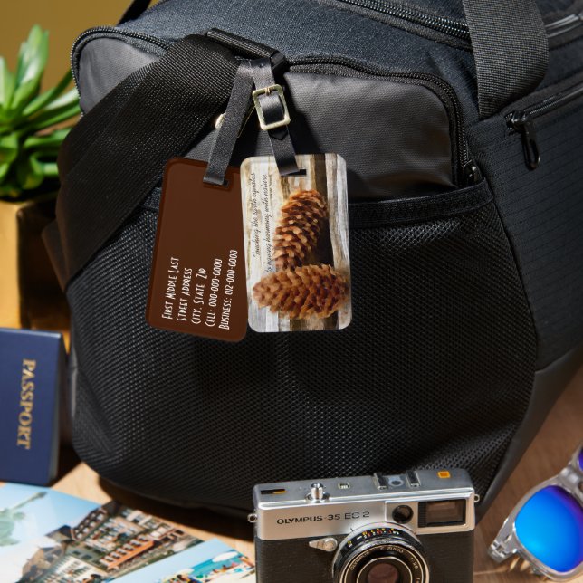 Brushstroke Gräs Cones Digital Art Anpassningsbar Bagagebricka (Fram & Baksida)