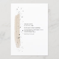 Brushstroke Speckle Rosa Minimalist Modern Bröllop