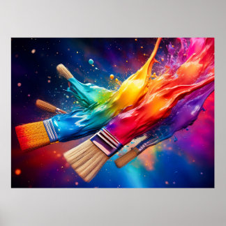 Brushstrokes i Radiant Dreams Poster
