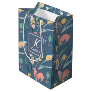 Brushstrokes illustration: färgstarka tulpaner mön