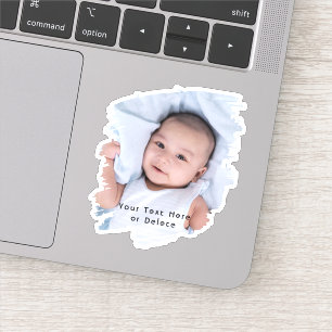 Brushstrokes och enkel typografi Cute Photo Vinyl Klistermärken