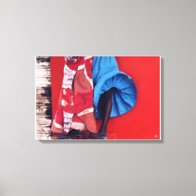 Brushstrokes på en Senegal-Vind Canvastryck (Framsida)