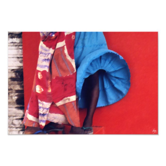 Brushstrokes på en Senegal-Vind Fototryck (Framsidan)