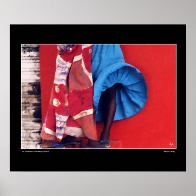 Brushstrokes på en Senegal-Vind Poster (Framsidan)
