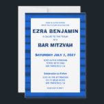 Brushstrokes Rand Blue Anpassningsbar Pub Bat mitz Inbjudningar<br><div class="desc">Perfekt-kort för att tillkännage ett bat mitzvah, pub mitzvah eller annat judiskt firande! Handen gjorde abstrakt konst med lösa penseldrag åt dig på framsidan och baksidan! FULLT ANPASSADE! Klicka på "Anpassa" ovan om du vill redigera texten. Klicka på "Redigera med verktyg" om du vill justera typsnitt, färg och placeringar och...</div>