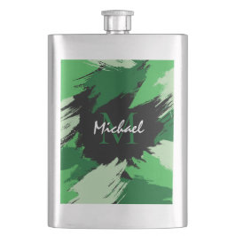 Brushstrokes skuggor av grönt namn med monogram fickplunta