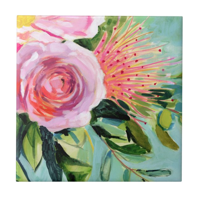 Brushy Blommigt I Kakelplatta (Framsidan)