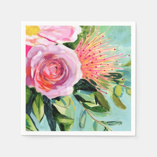 Brushy Blommigt I Pappersservett (Framsidan)