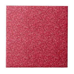 Brusröd Glitter Kakelplatta