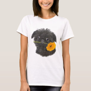 Brussel Griffon en daisy T-shirt