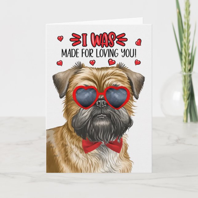 Brussel Griffon Hund för att övertala dig Valentin Helgkort (Framsida)