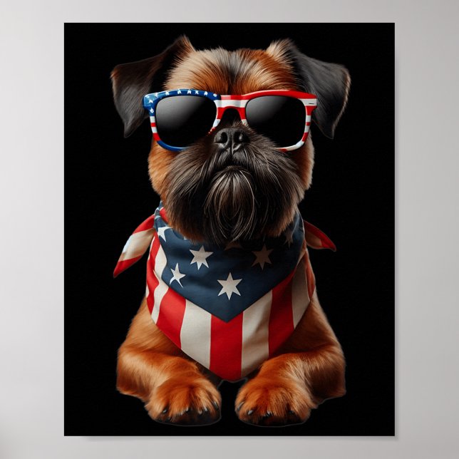 Brussel, Hund 4:e juli Amerikanska oberoende Poster (Framsidan)