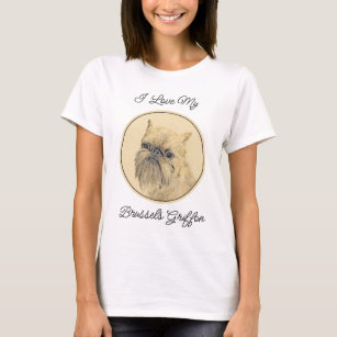 Brussel, rå målning - Original Hund Art T Shirt