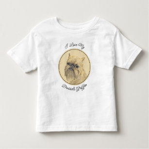 Brussel, rå målning - Original Hund Art T Shirt