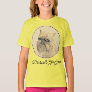 Brussel, rå målning - Original Hund Art T Shirt