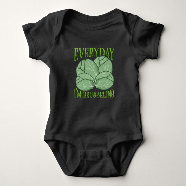 Brussel Sprouts Plant Veganism Pun Vegan Humor T Shirt (Framsida)
