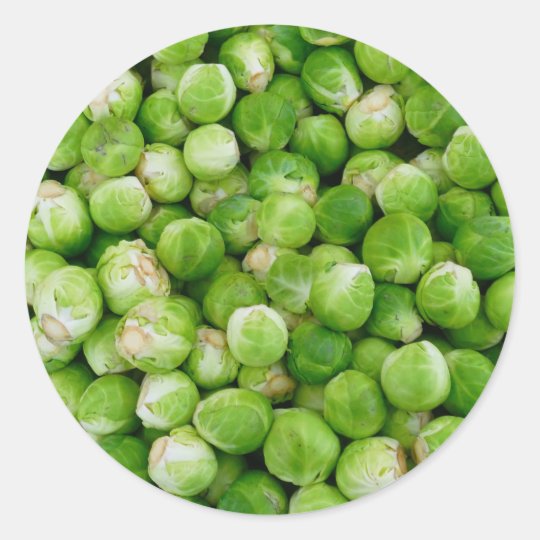 Brussel sprouts runt klistermärke