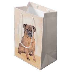 Brussel, utjämnad målning Original Hund Art