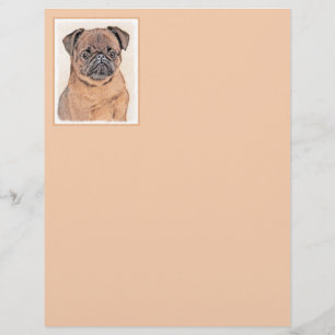 Brussel, utjämnad målning Original Hund Art
