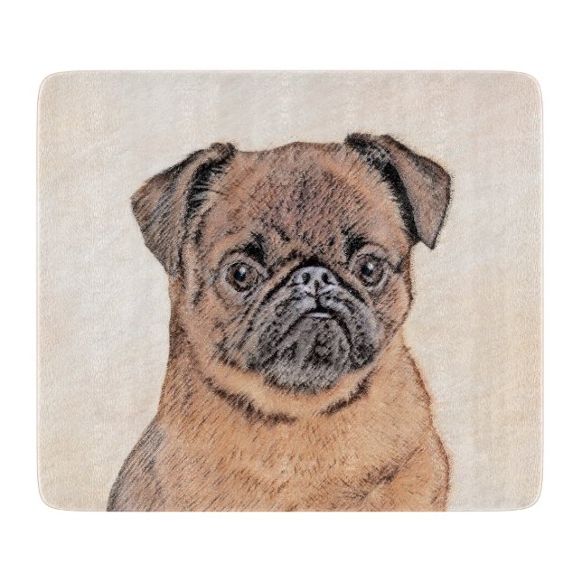 Brussel, utjämnad målning Original Hund Art (Framsidan)