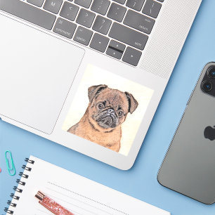 Brussel, utjämnad målning Original Hund Art Klistermärken