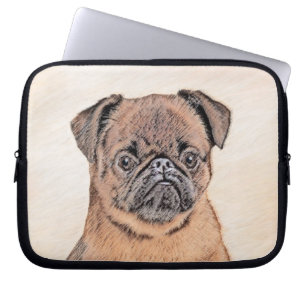 Brussel, utjämnad målning Original Hund Art Laptop Fodral