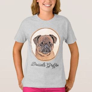 Brussel, utjämnad målning Original Hund Art T Shirt