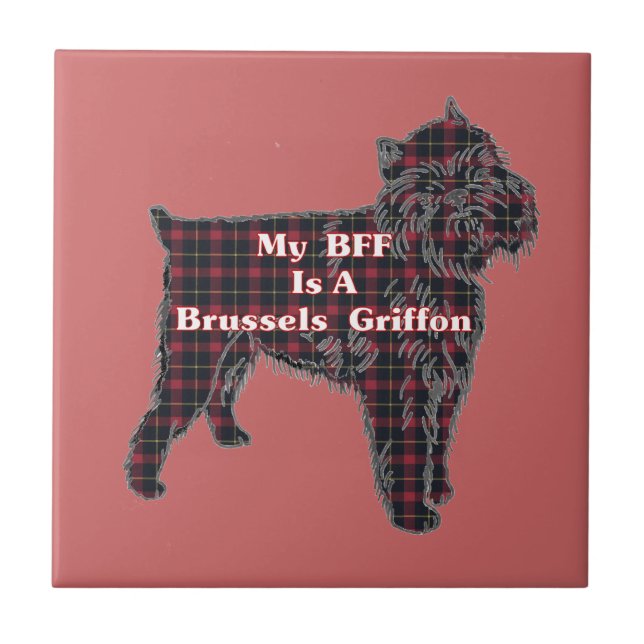 Brussells Griffon BFF Kakelplatta (Framsidan)
