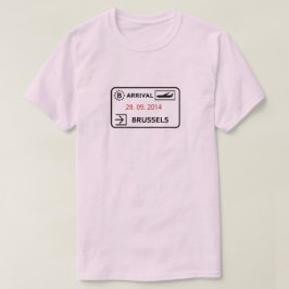 Brussels airport passport stamp t shirt