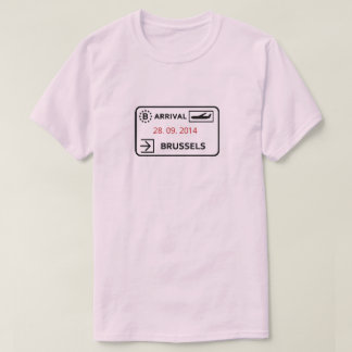 Brussels airport passport stamp t shirt