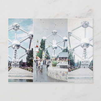 Brussels Atomium Photo Collage Vykort