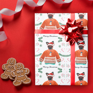 Brussels Dog Wearing Christmas Sweater Festive Presentpapper