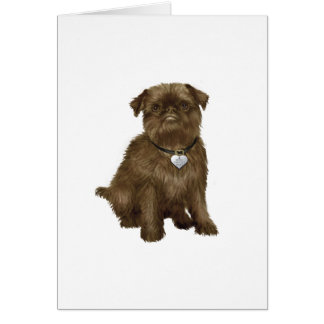 Brussels Griffon #2 (brun) Hälsningskort