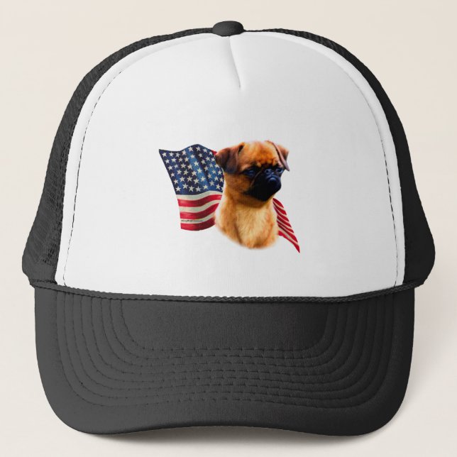 Brussels Griffon Flagga Keps (Framsida)