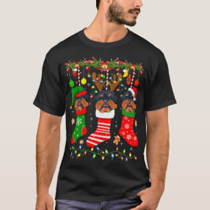 Brussels Griffon Hund in jul Socks Ljus Xma T Shirt