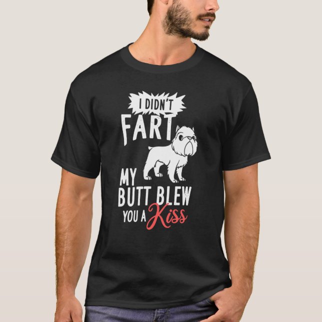Brussels Griffon Hund Puppies Owner T Shirt (Framsida)