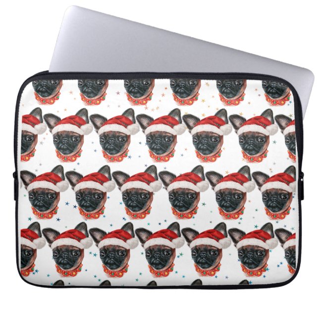 Brussels Griffon Hundras Jul Laptop Fodral (Framsidan)