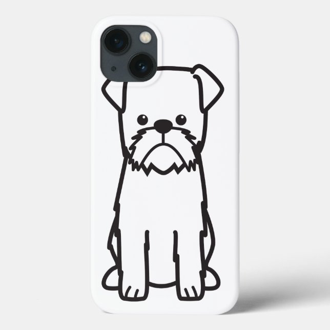 Brussels Griffon Hundras Tecknad Film (Baksida)