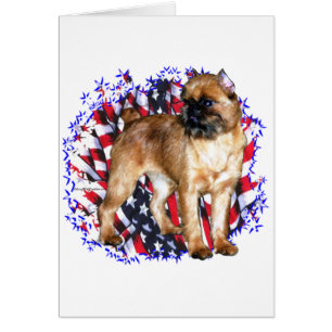 Brussels Griffon Patriot Hälsningskort