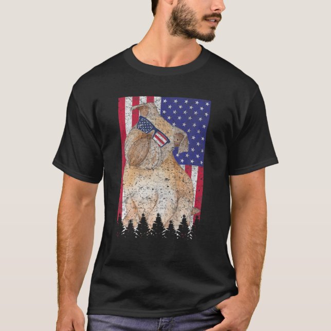 Brussels Griffon Patriotic Hund USA Pride American T Shirt (Framsida)