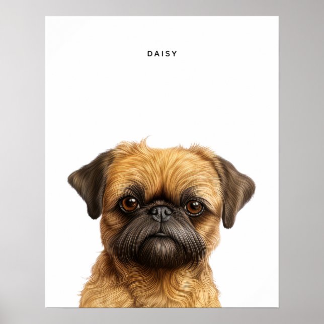 Brussels Griffon Personlig Print Poster (Framsidan)